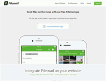 Tablet Screenshot of dev.filemail.com