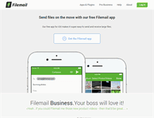 Tablet Screenshot of filemail.com